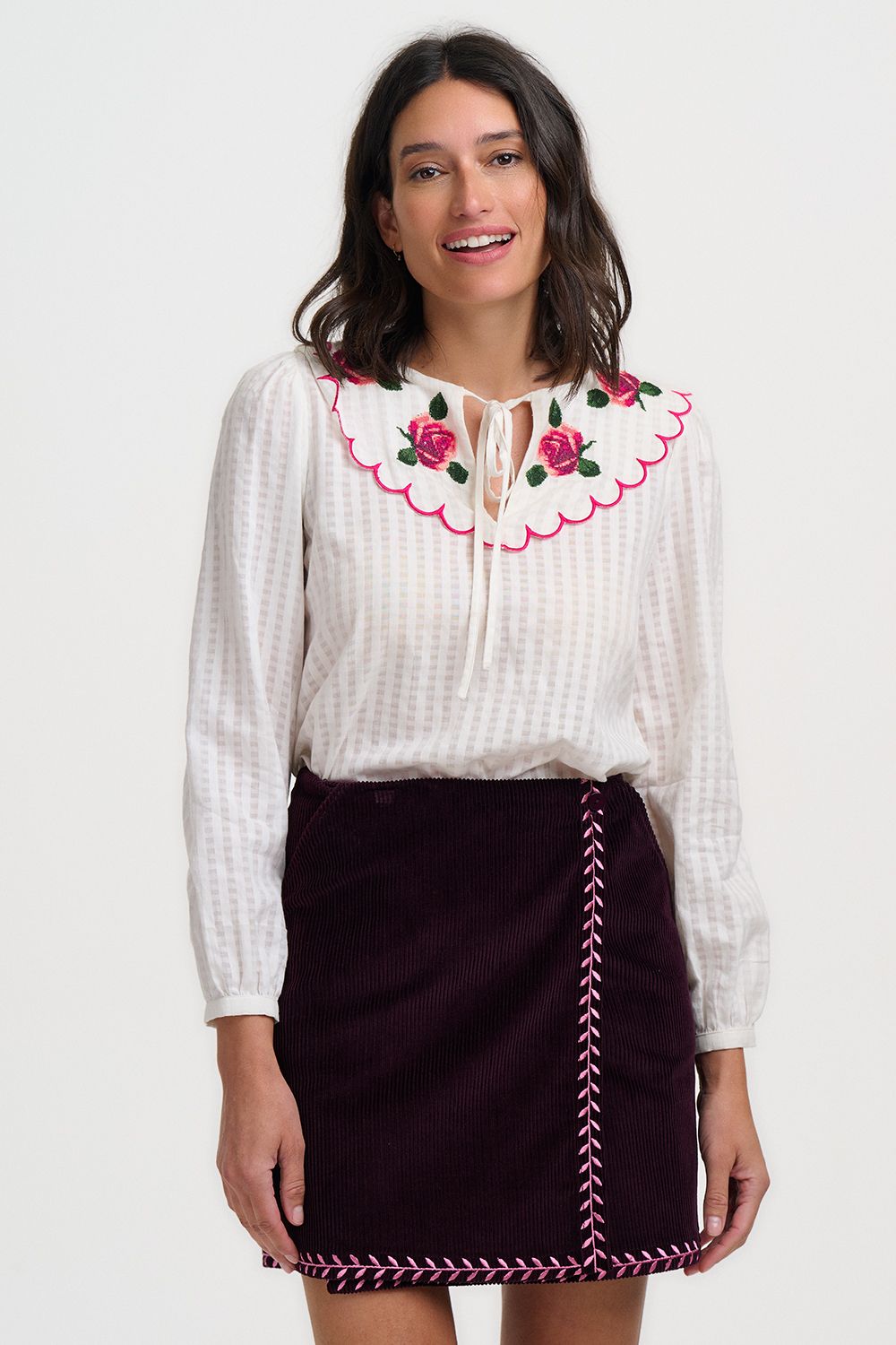 NESSIE SCALLOP COLLAR BLOUSE