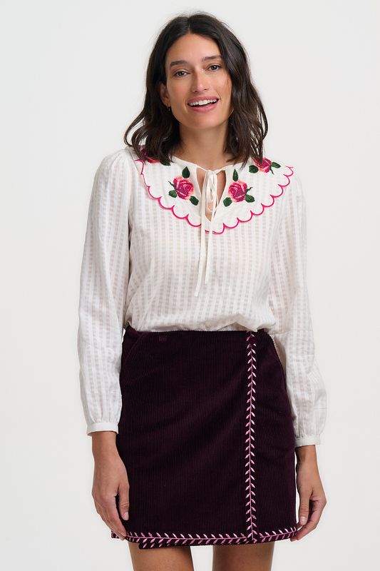 NESSIE SCALLOP COLLAR BLOUSE