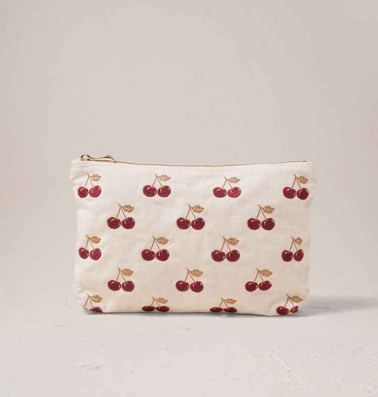 Cherries Canvas Everyday Pouch