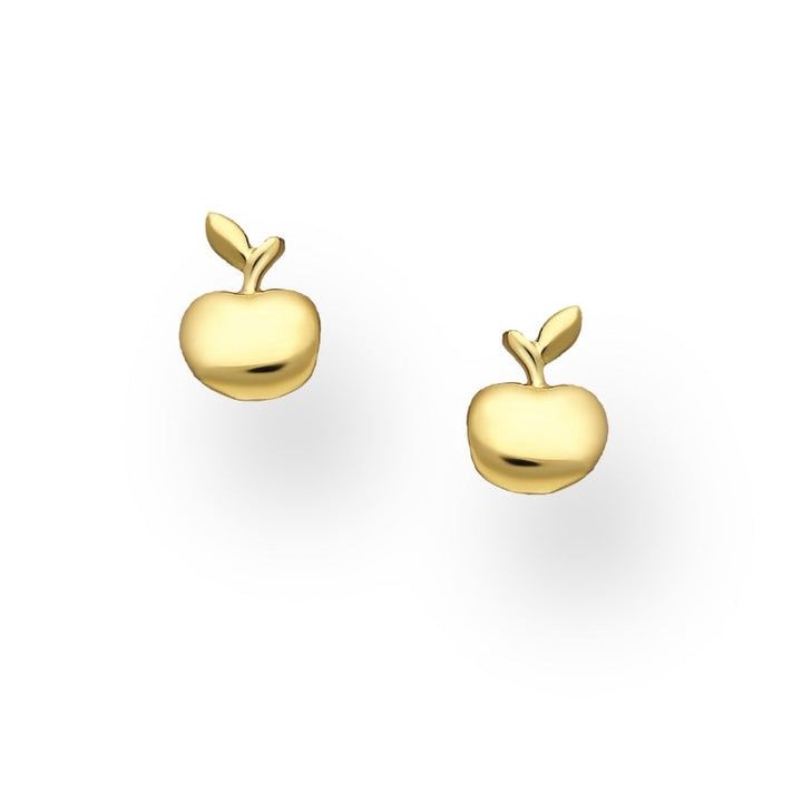 Petite Apple Stud Earrings, Colour: Gold