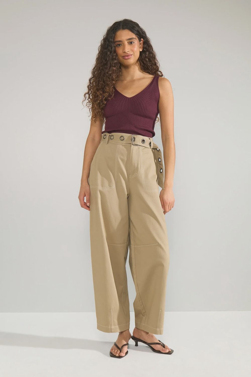 Nuhilme Barrel Pants 5720 Silver Mink