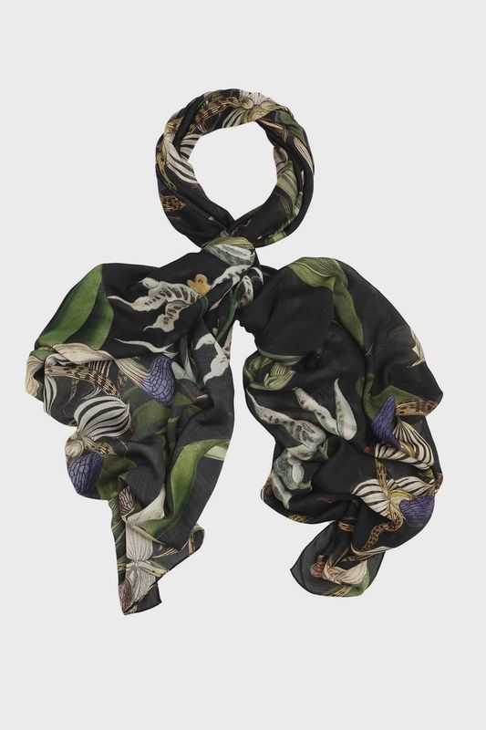 Orchid Black Scarf