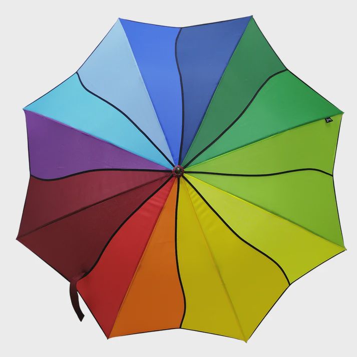 Everyday Swirl Stick Umbrella Rainbow