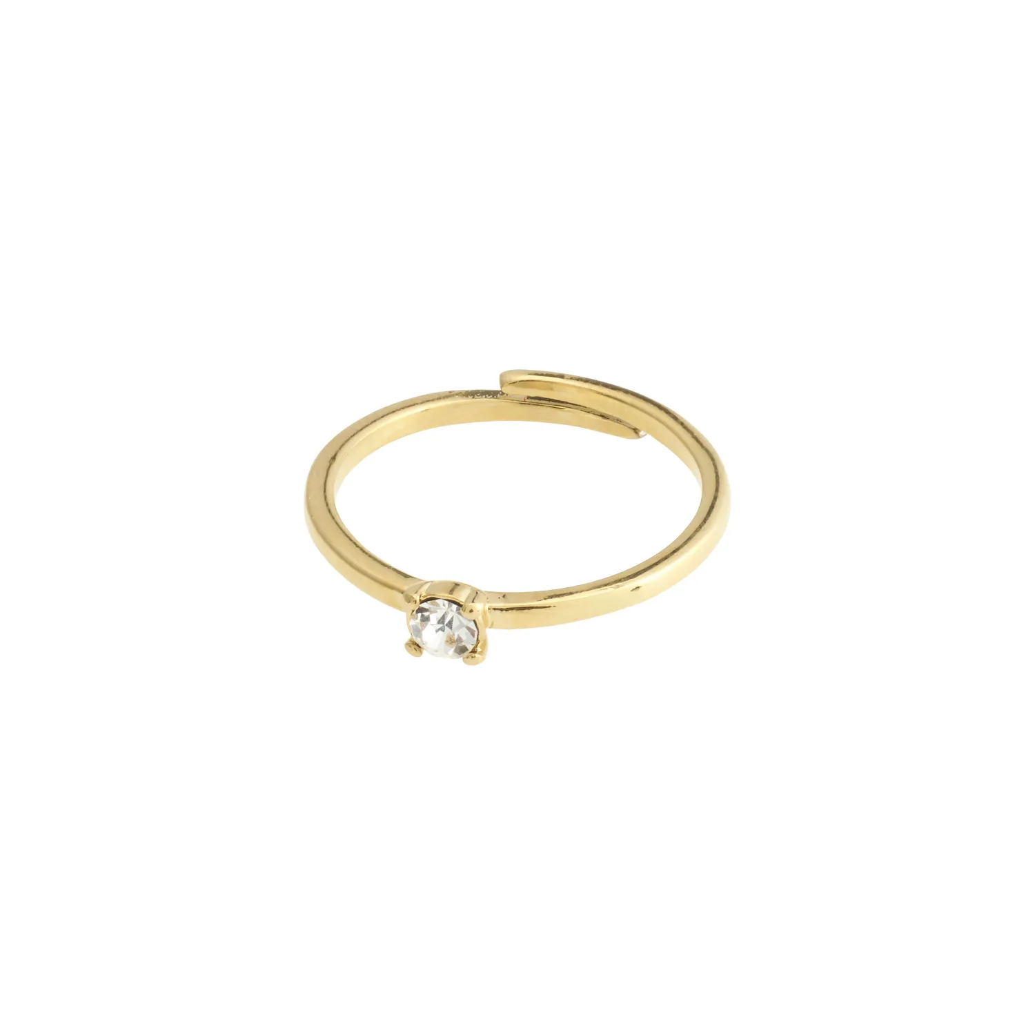 LULU crystal stack ring gold-plated