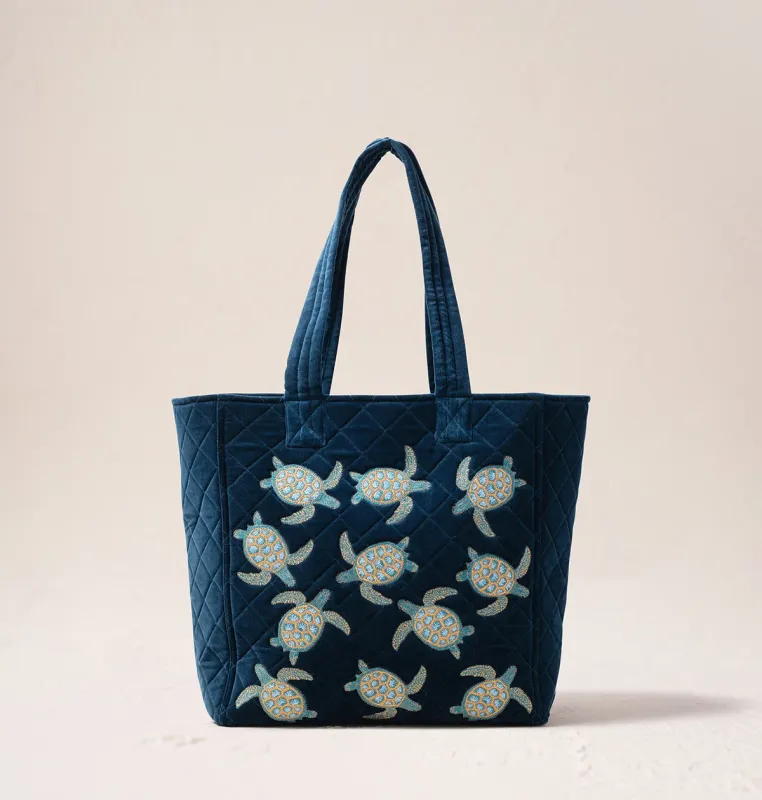 Turtle Conservation Marine Navy Tote