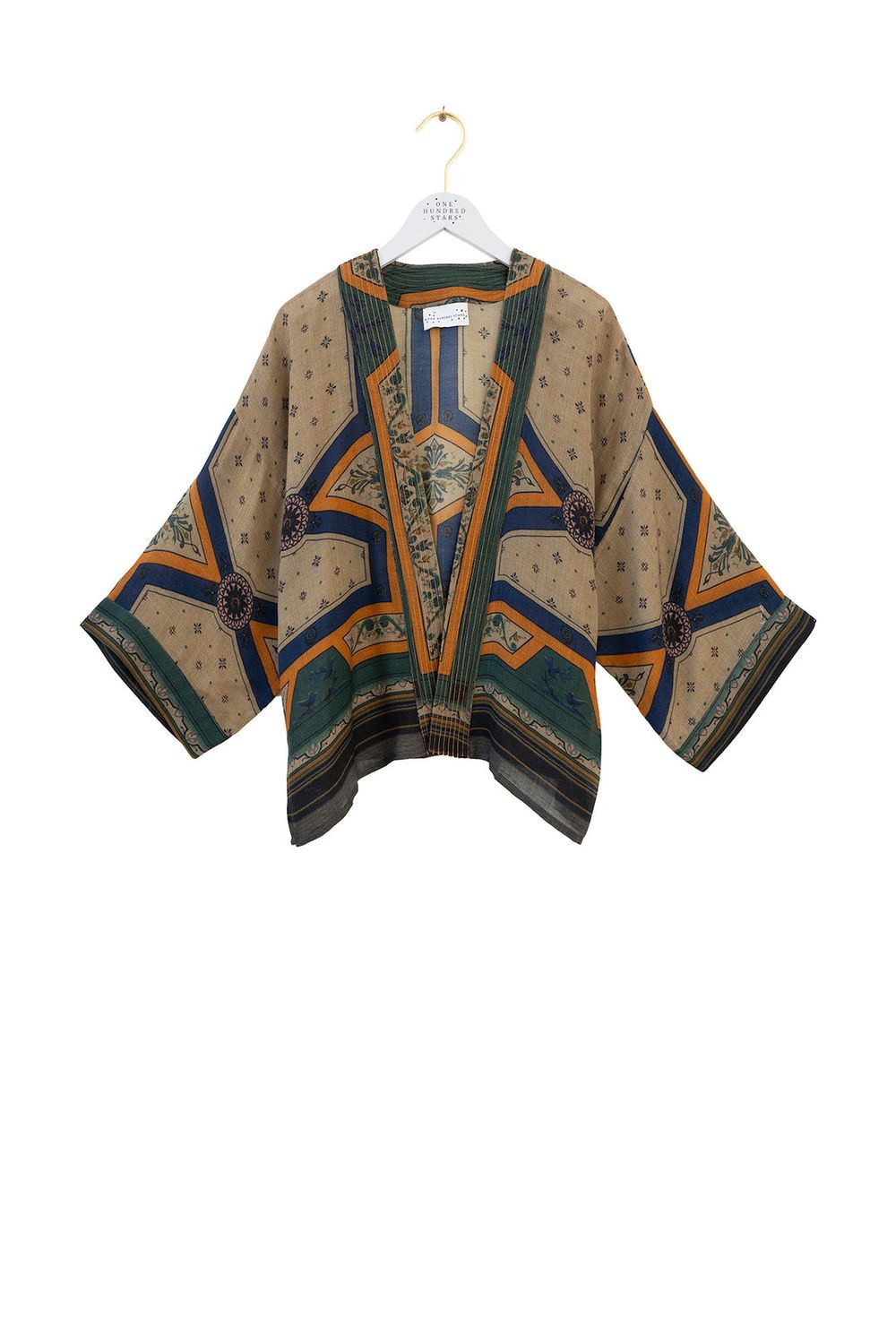 Fleur De Lys Sand Wool Kimono