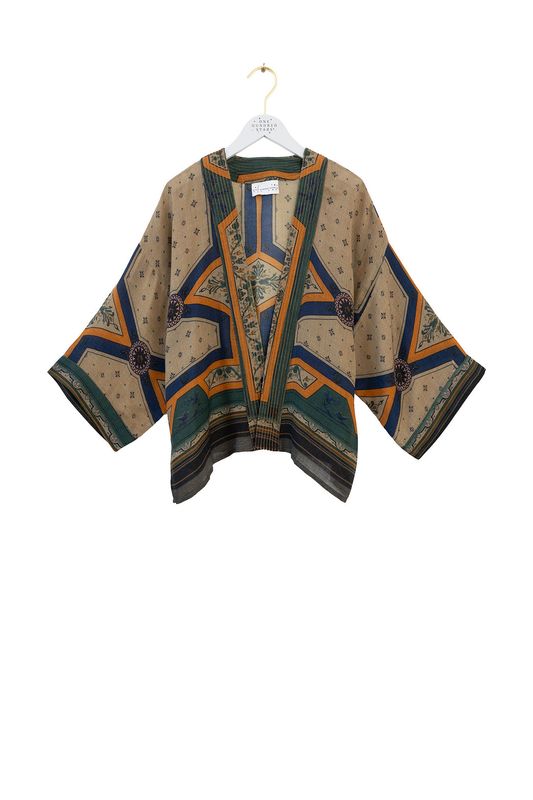 Fleur De Lys Sand Wool Kimono