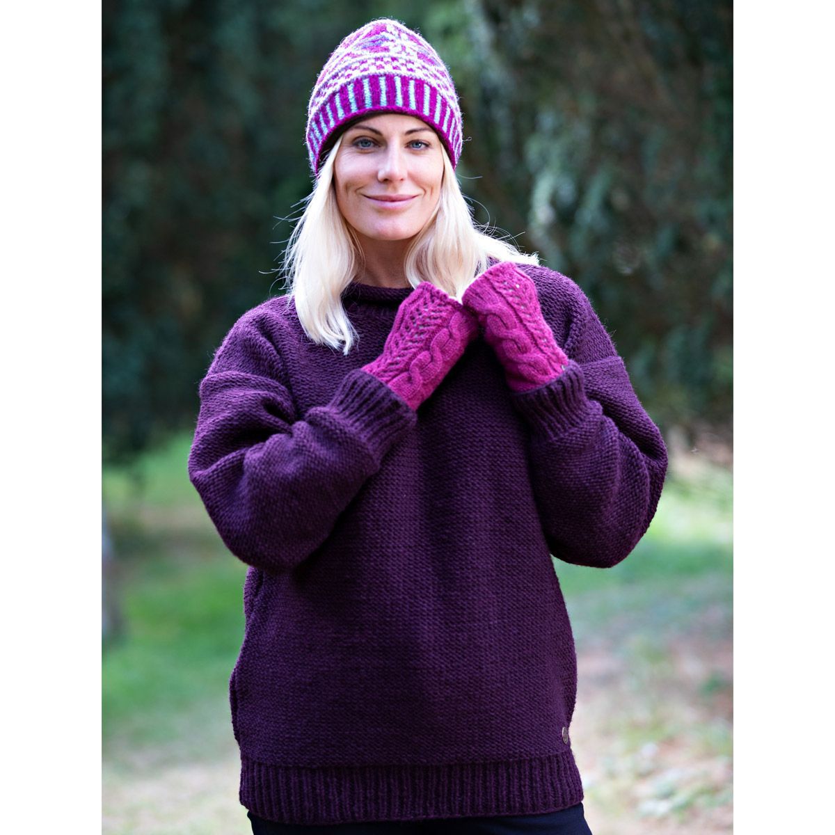 Handmade Pure Wool - cuff jumper