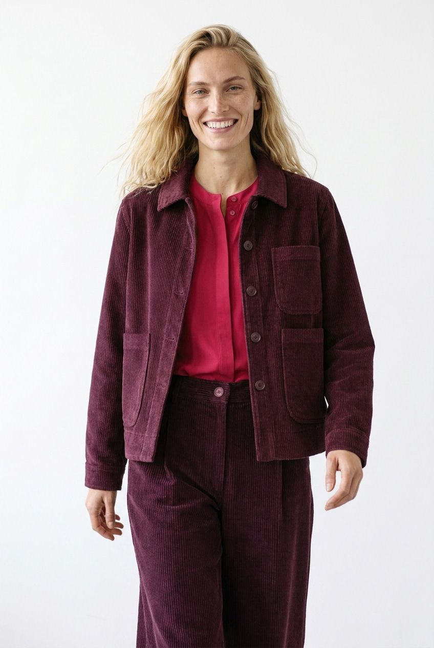 Finn Cord Jacket Rum Raison
