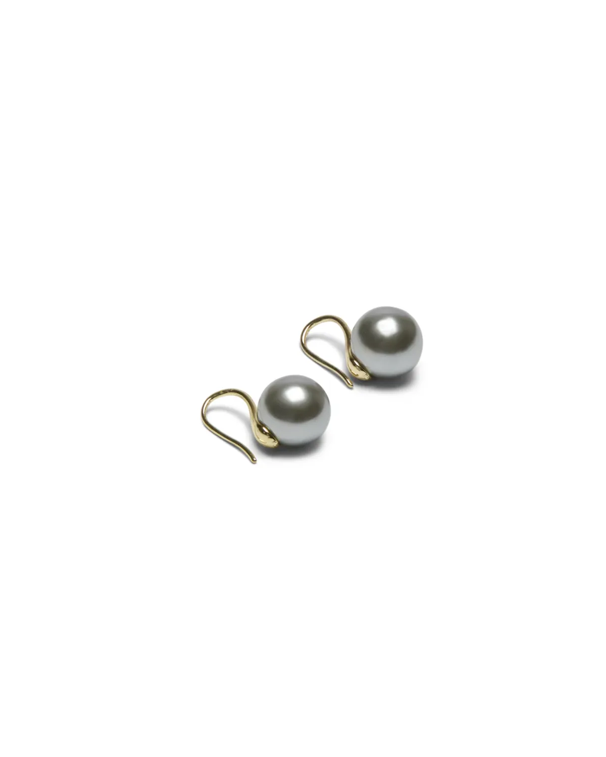 Cambridge Pull Through Ball Earrings - Pearl