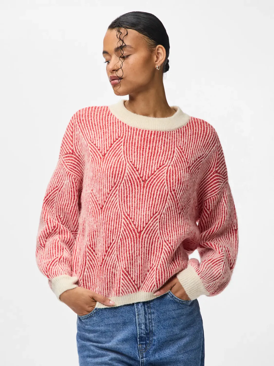 PCJENNA LS O-NECK KNIT NOOS BC