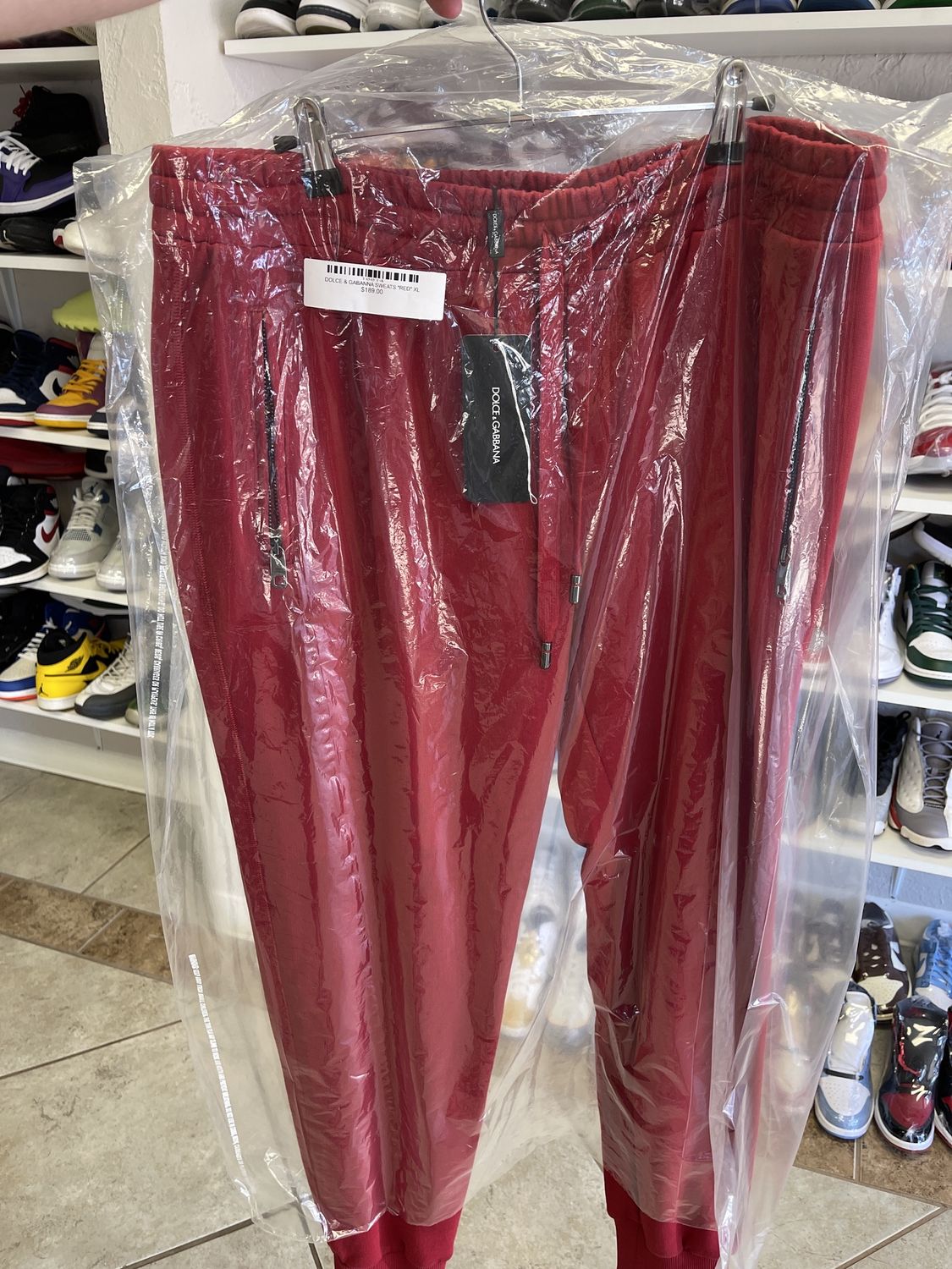 DOLCE &amp; GABANNA SWEATS  &quot;RED&quot;  XL