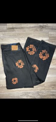 DENIM TEAR x LEVI "BLK/ORANGE"  (40W)  USED