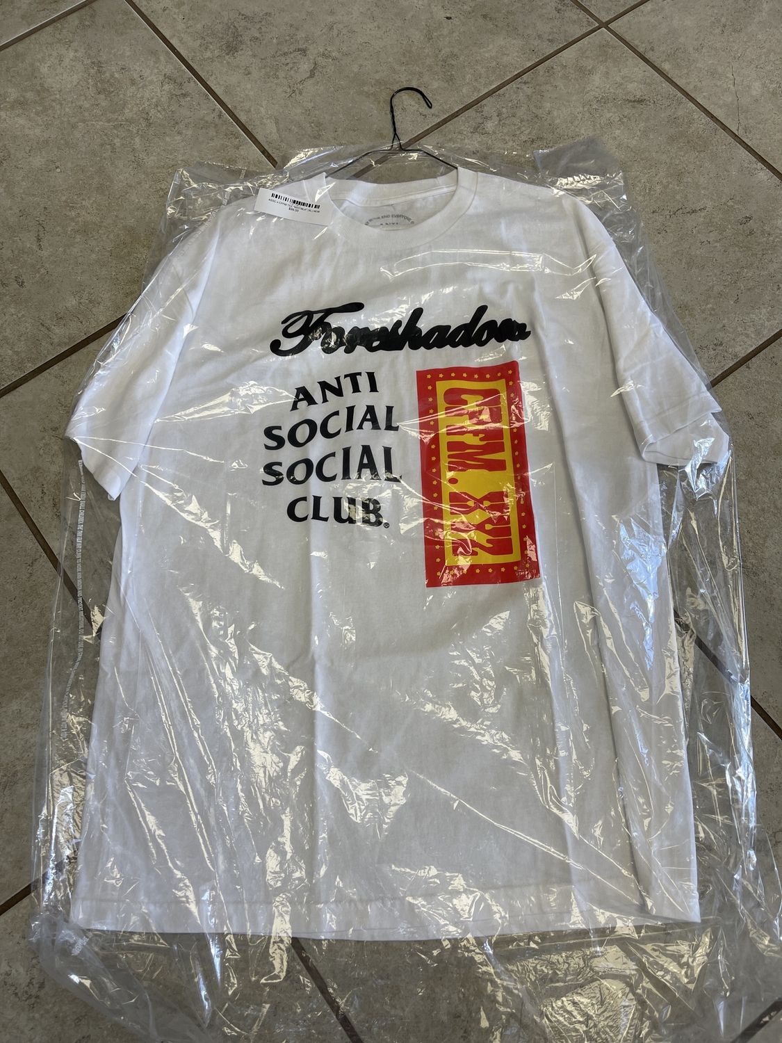 ASSC x CPFM TEE &quot;WHT/BLK&quot;  (XL)  NEW