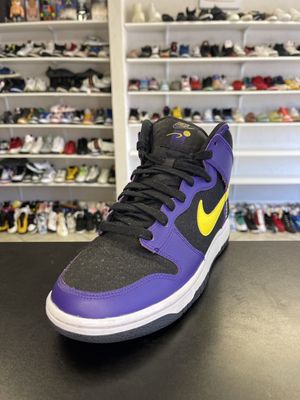 NIKE DUNK HI EMB “LAKERS”  (SZ9)  USED/OG ALL
