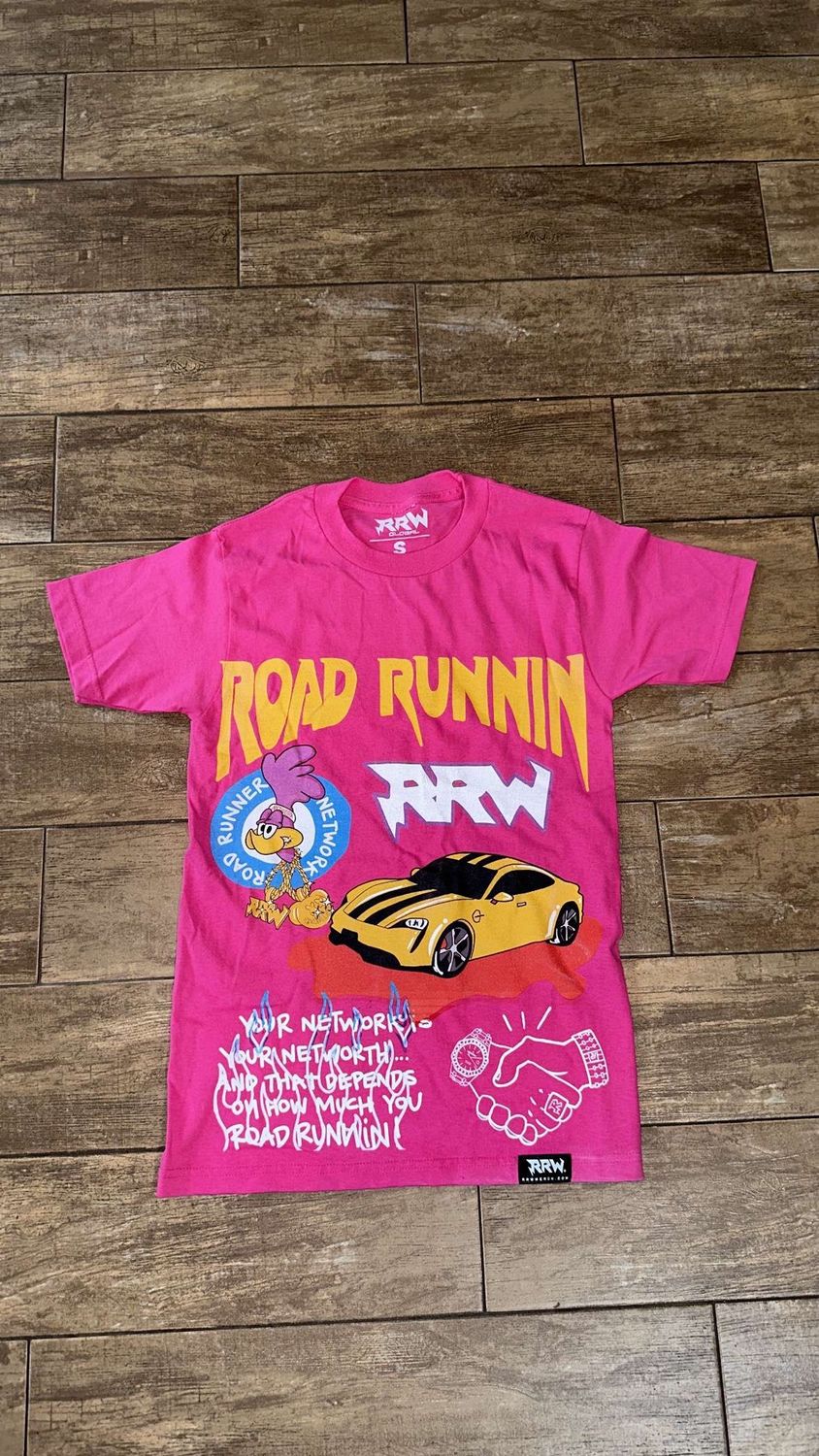 NETWORKMOBB x RRW TEE “PINK”  (L)  NEW