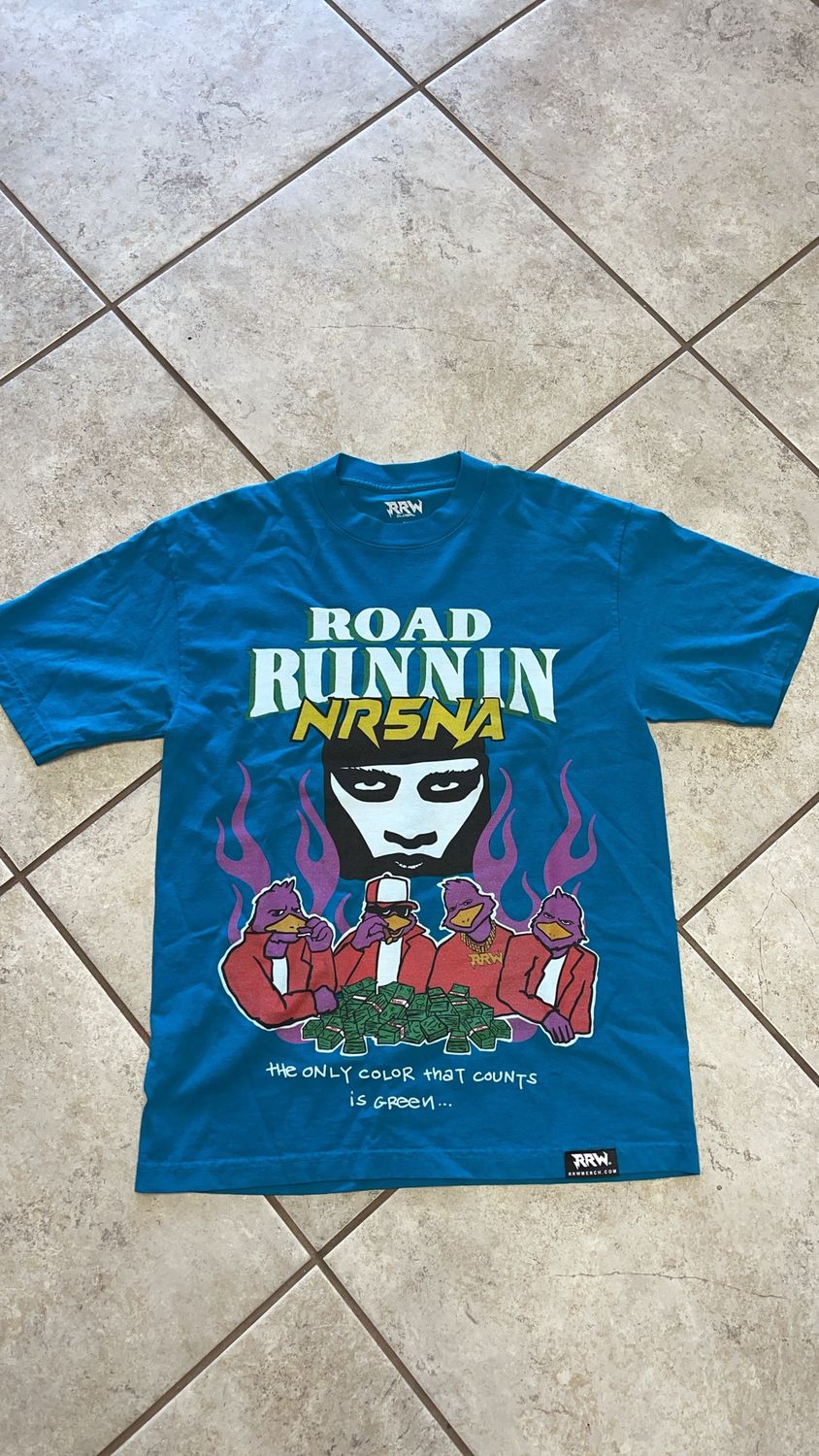 NETWORKMOBB x RRW TEE “BLUE”  (M)  NEW