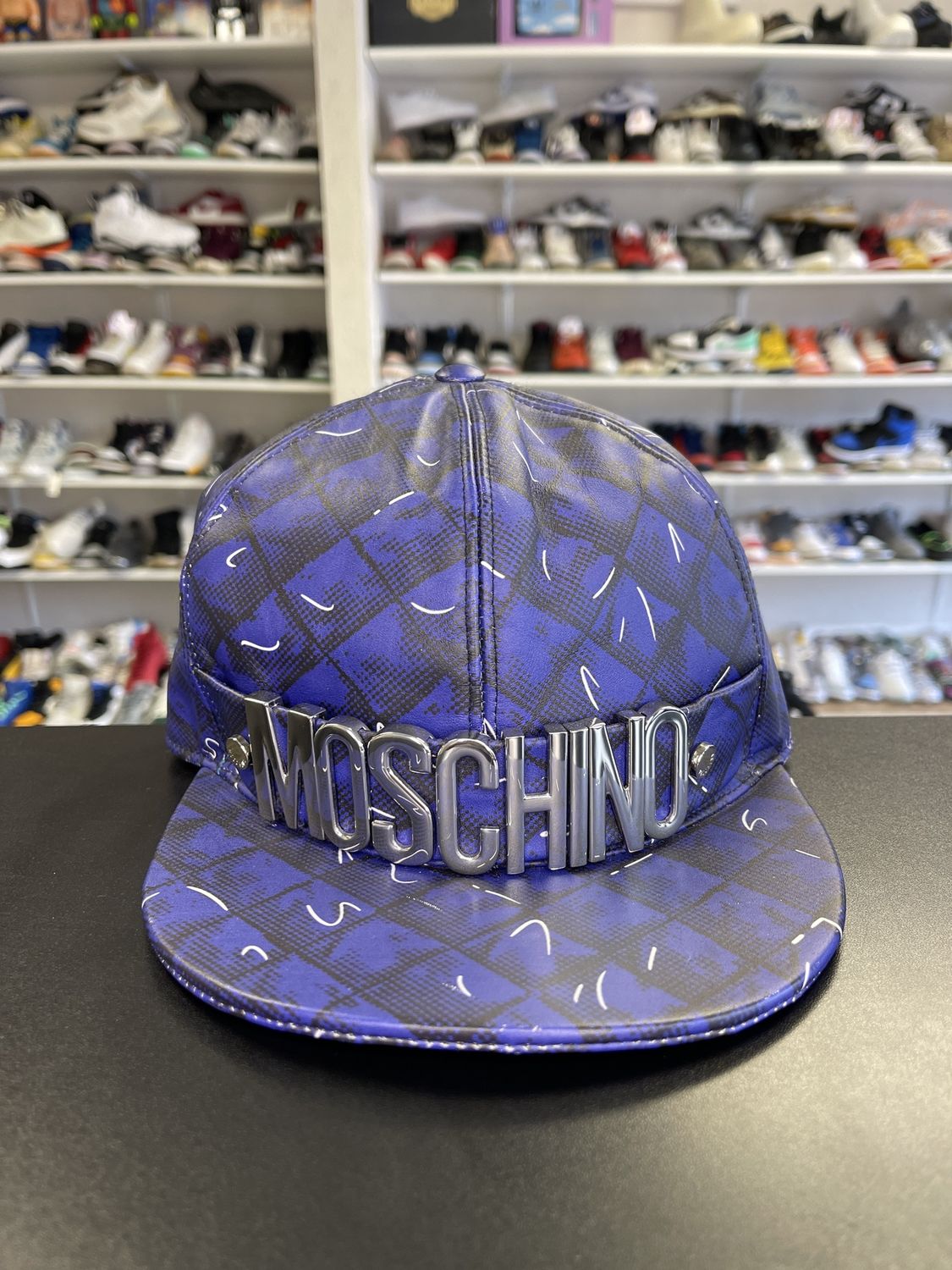 MOSCHINO HAT “BLUE”  USED