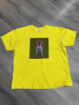 SUPREME TEE “YLW TUPAC”  (X-LARGE)  USED