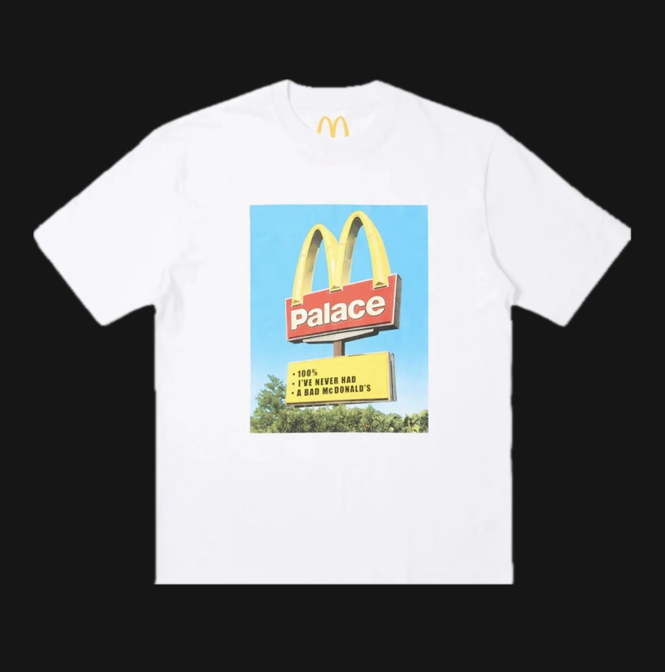 PALACE x MCDONALDS SIGN TEE “WHT”  (LARGE)   NEW