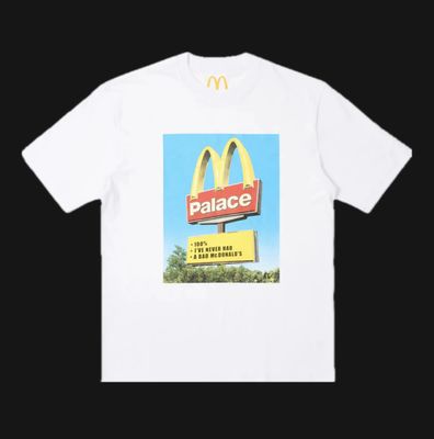 PALACE x MCDONALDS SIGN TEE “WHT”  (LARGE)   NEW