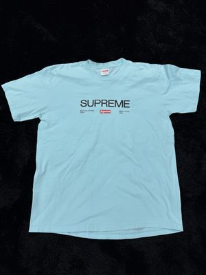 SUPREME TEE “BABY BLUE“  (MEDIUM)  USED