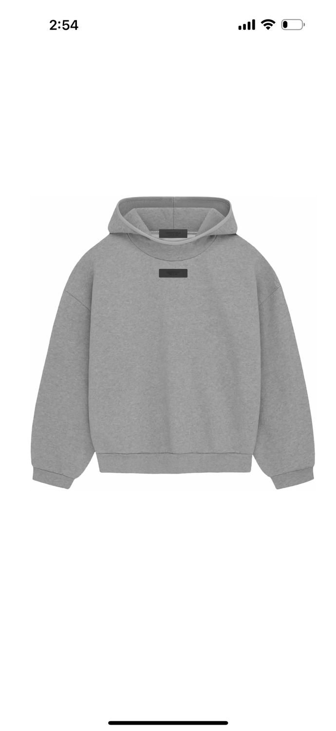 ESSENTIALS HOODIE “DARK HEATHER”  (2XL)  NEW