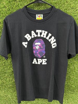 BAPE TEE “BLK/PURPLE”  (SMALL)  NEW