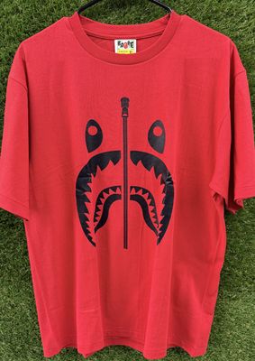 BAPE TEE “SHARK/RED”  (X-LARGE)  NEW