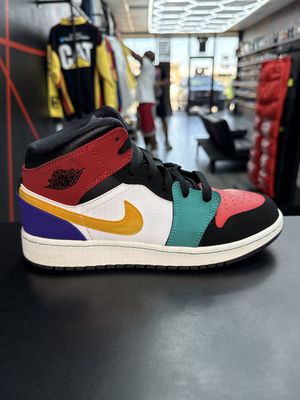 J1 MID “MULTI-COLOR”  (SZ 5.5y)  USED/OG BOX