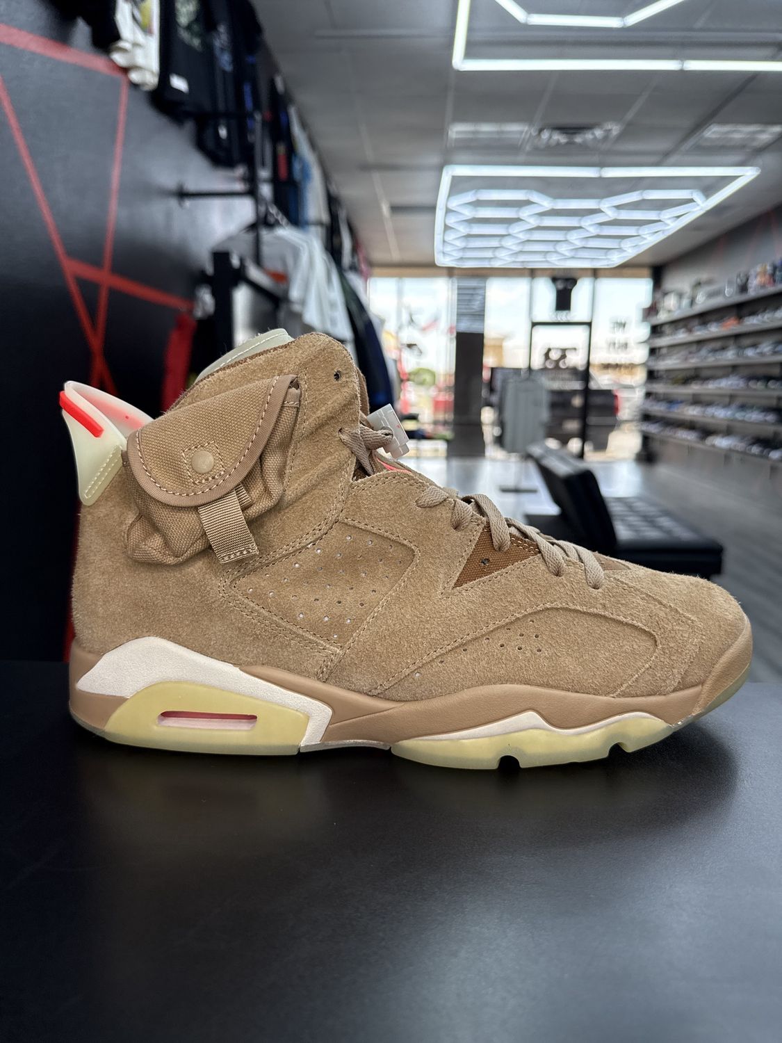 J6 x TRAVIS SCOTT “BRITISH KHAKI”  (SZ 12)  USED/OG ALL