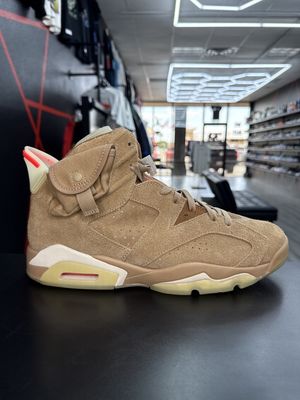J6 x TRAVIS SCOTT “BRITISH KHAKI”  (SZ 12)  USED/OG ALL