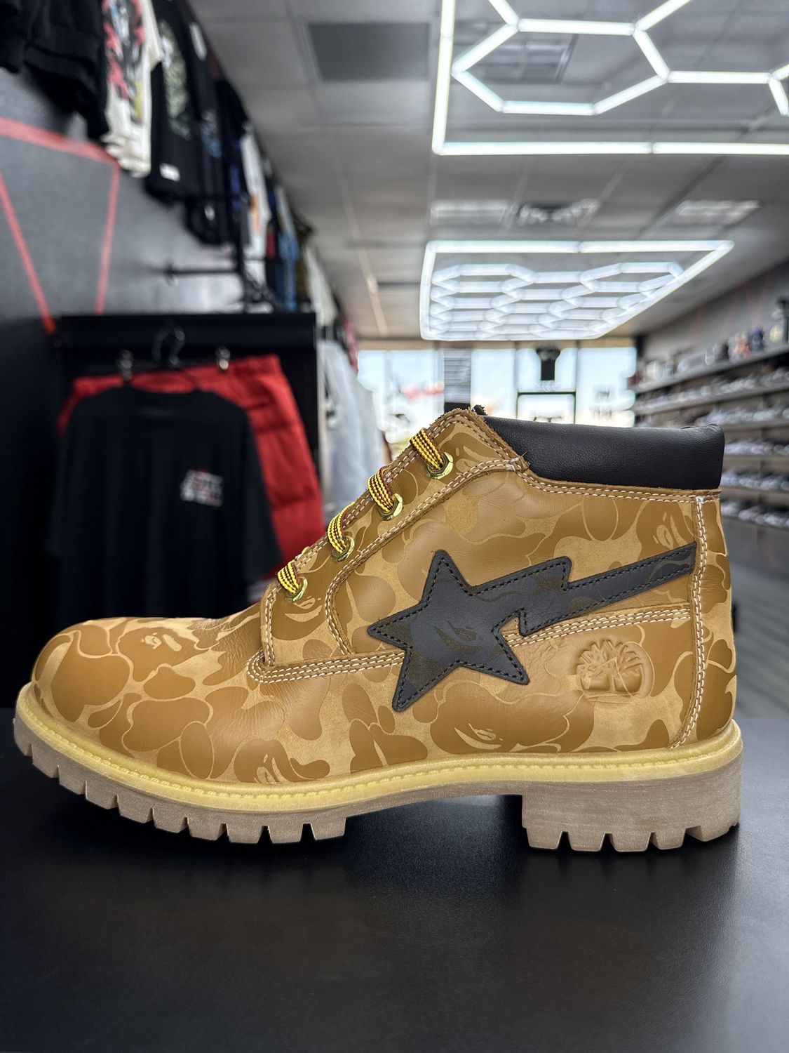BAPE x TIMBEELAND CHUKKA BOOT “WHEAT” (SZ 10.5)  USED/OG  BOX
