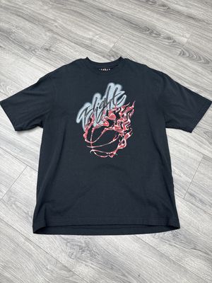 CACTUS JACK x JORDAN FLIGHT TEE “BLK”  (LARGE)  USED