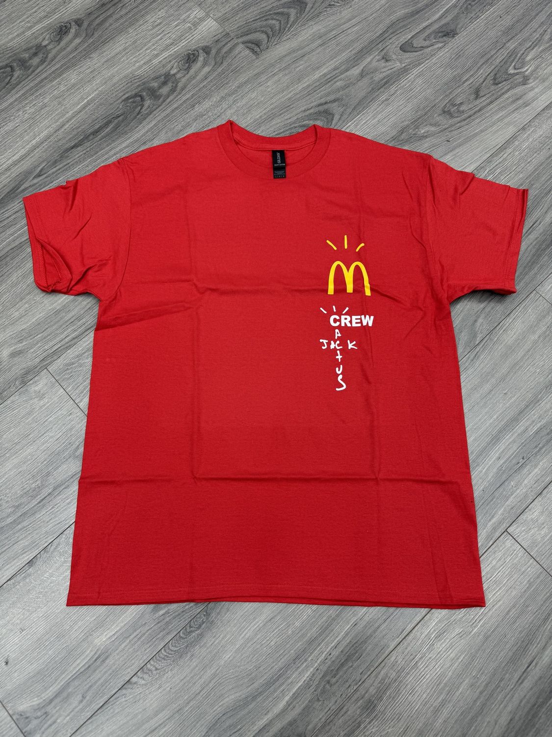 CACTUS JACK x MCDONALDS TEE “RED”  (LARGE)  NEW