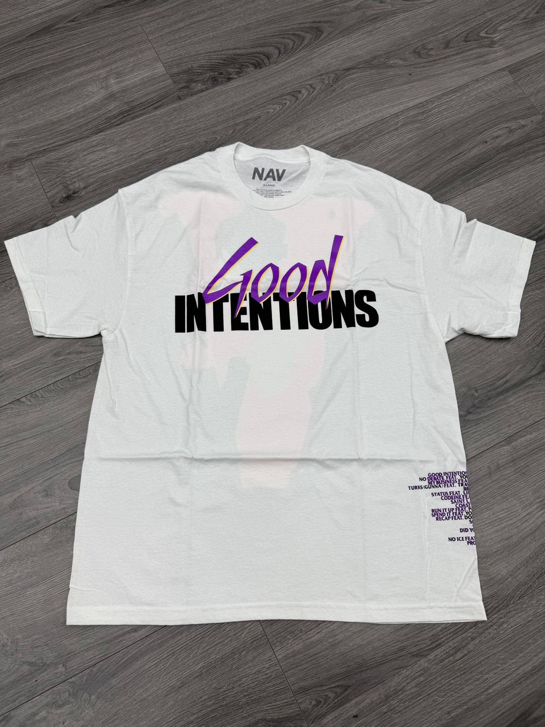 NAV x VLONE TEE “DOVE/WHT”  (X-LARGE)  NEW