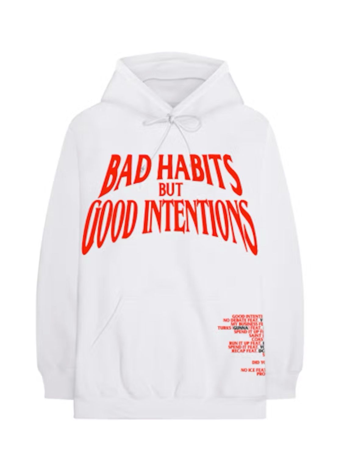 NAV x VLONE HOODIE “BAD HABITS/WHT”  (X-LARGE)  NEW