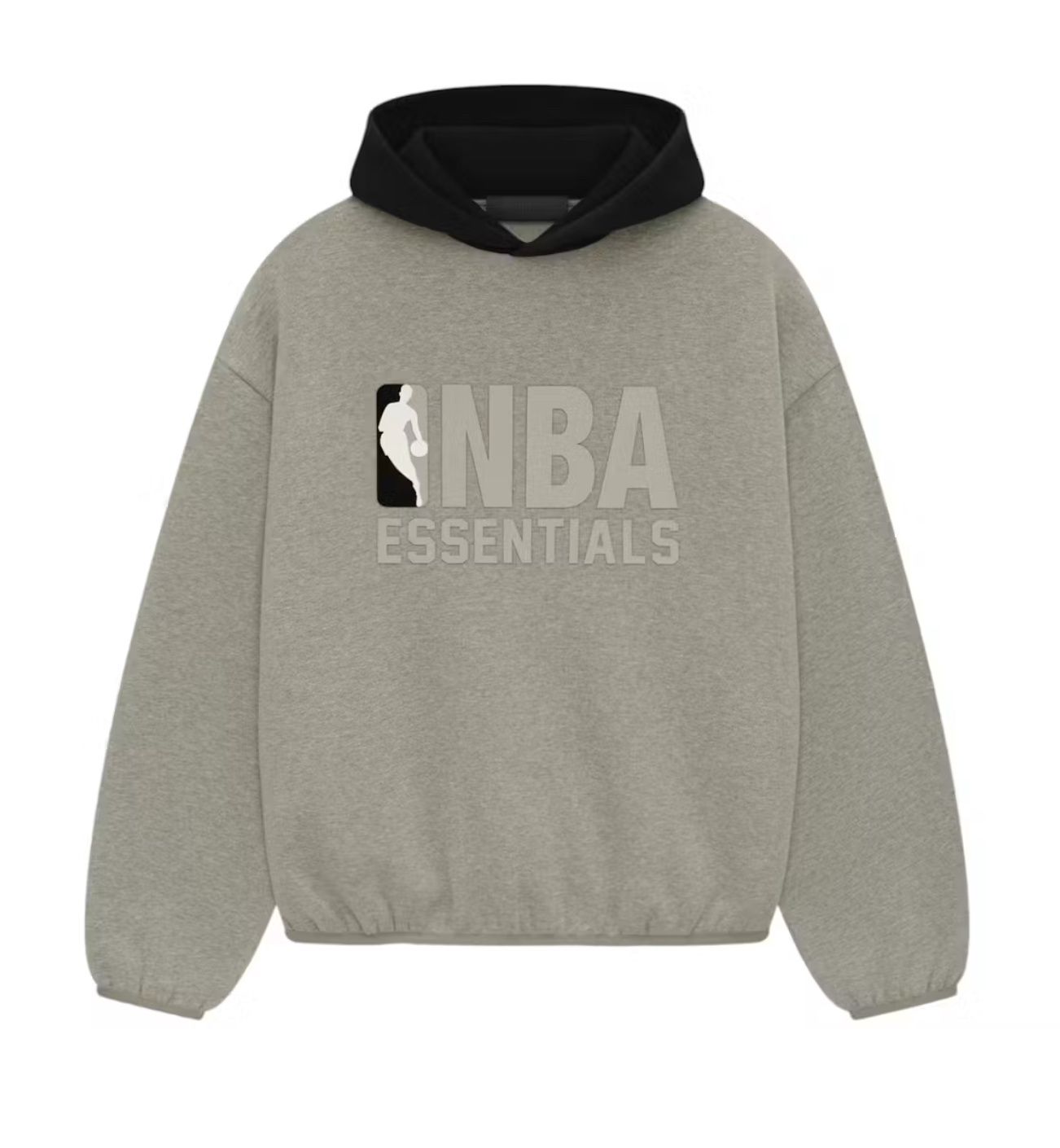ESSENTIALS x NBA HOODIE “WARM HEATHER/BLK”  (X-LARGE)  NEW