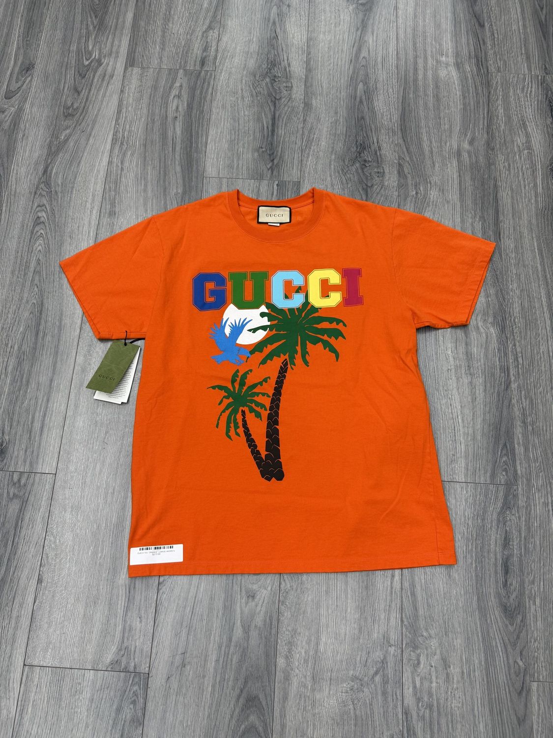 GUCCI TEE “ORANGE”  (LARGE)  WORN 1x