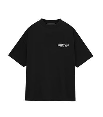ESSENTIALS JERSEY CREWNECK “BLACK”  (LARGE)  NEW