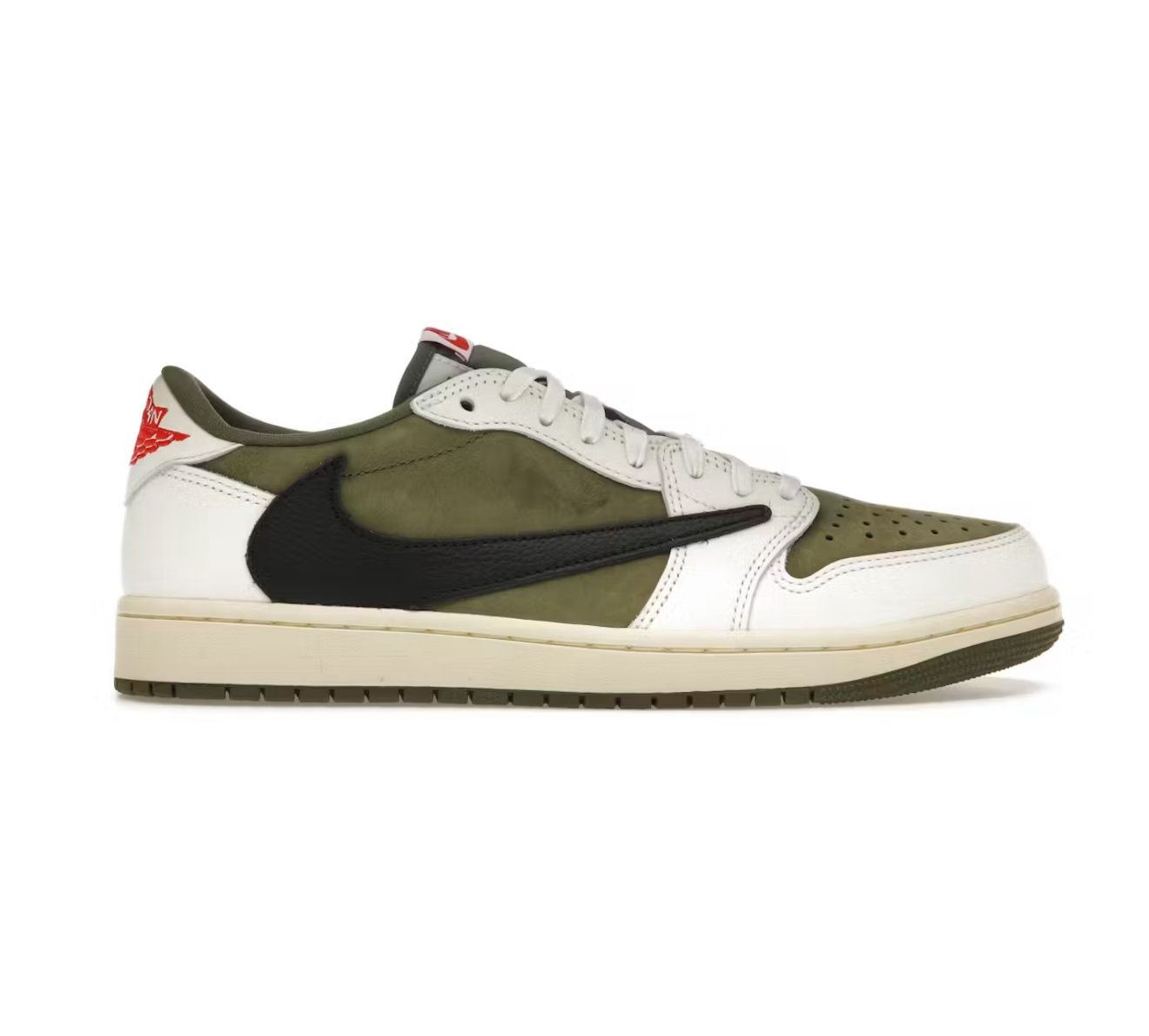 J1 LOW x TRAVIS SCOTT  “MEDIUM OLIVE”  (SZ 14)  NEW/OG ALL