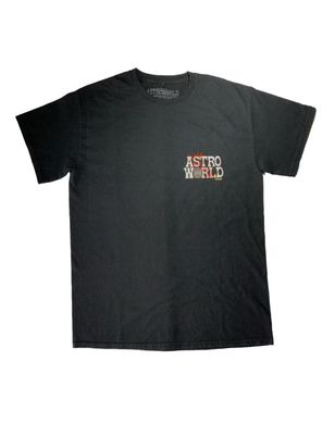 ASTRO WORLD TEE “WISH YOU WERE HERE/BLK”  (SMALL)  NEW