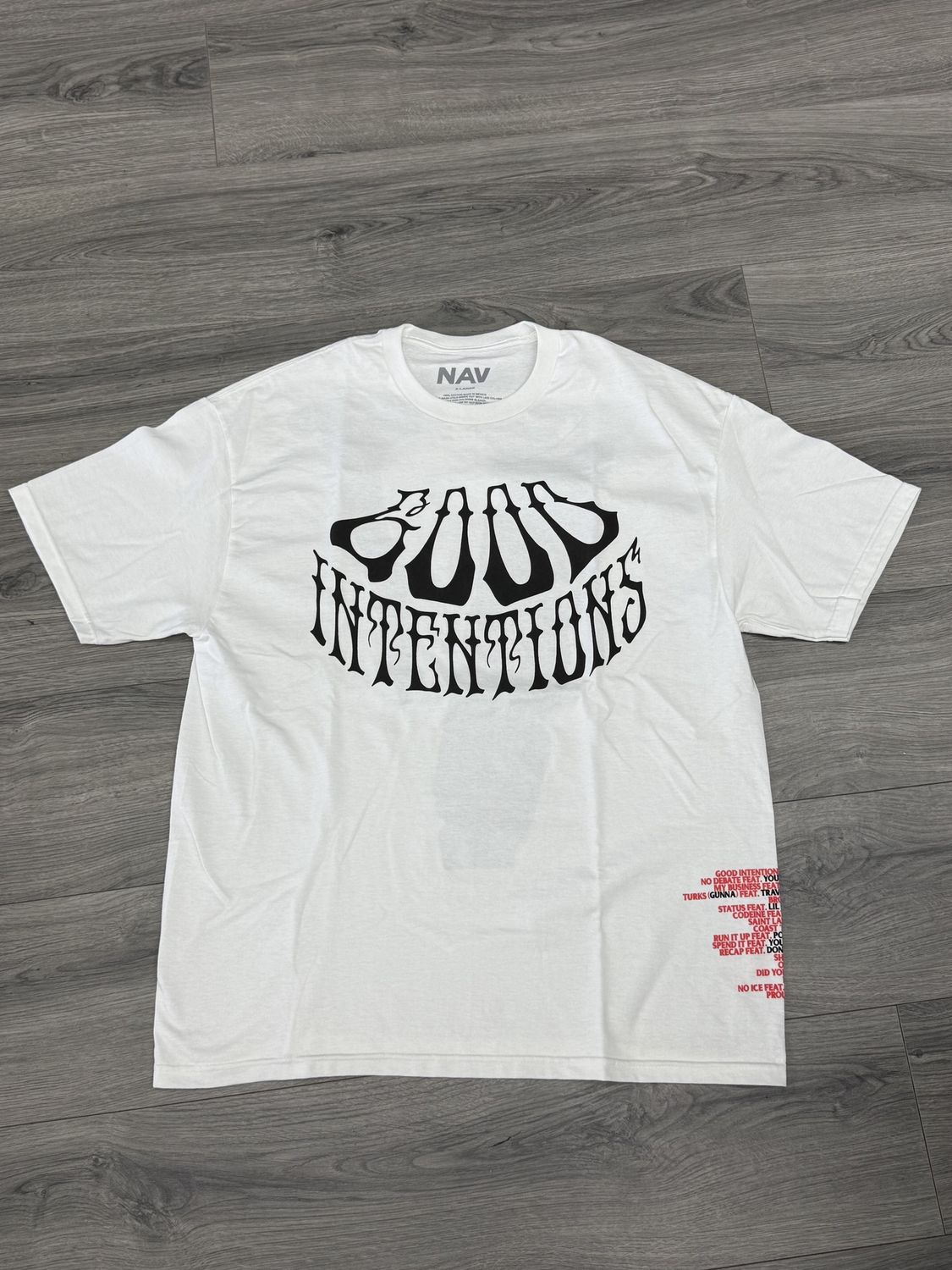 NAV x VLONE TEE “GOOD INT./WHT/BLK”  (X-LARGE)  NEW