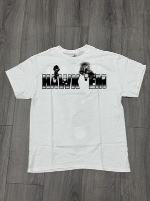 VLONE x POP SMOKE TEE “HAWK EM/WHT”  (MEDIUM)  NEW