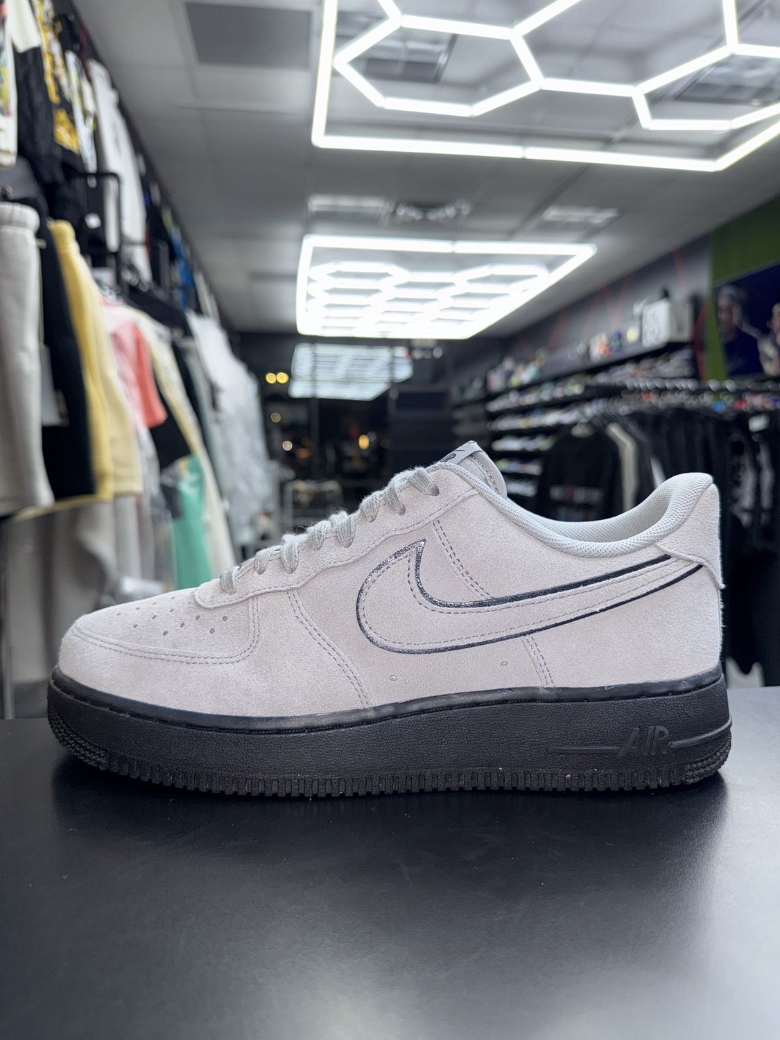 NIKE AF1 “GREY SUEDE”  (SZ 9.5)  USED/OG BOX
