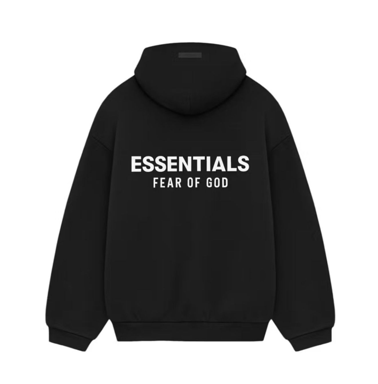 ESSENTIALS FLEECE HOODIE “BLK/FW24”  (XXS)  NEW