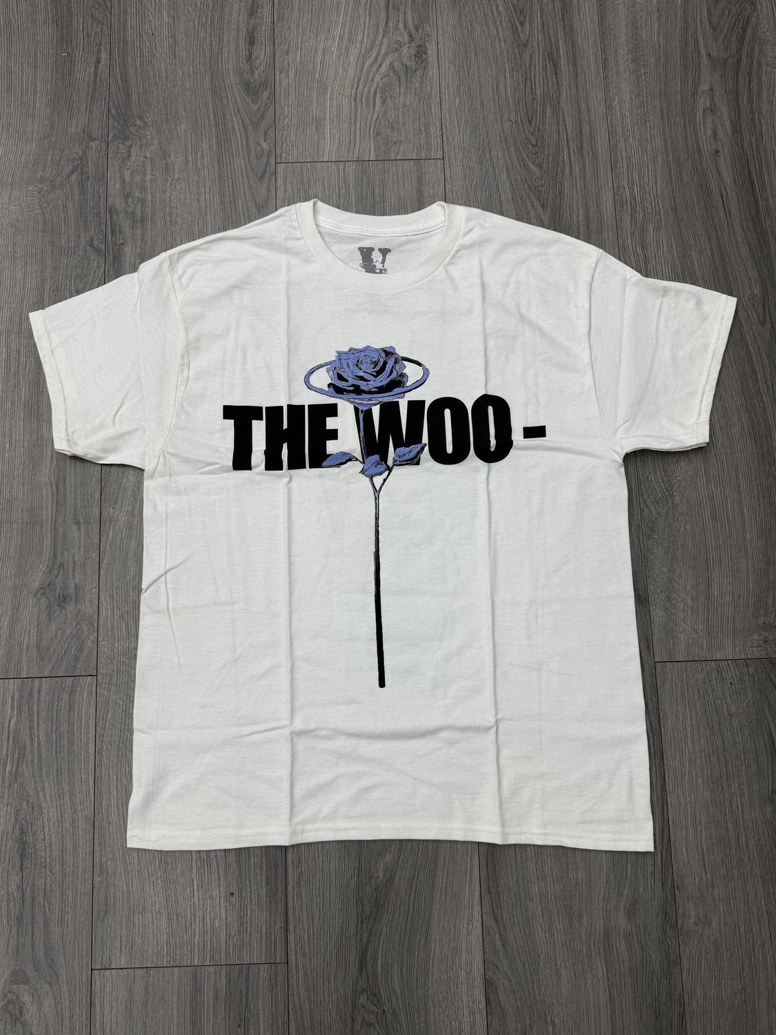 VLONE x POP SMOKE TEE “THE WOO/WHT”  (LARGE)  NEW