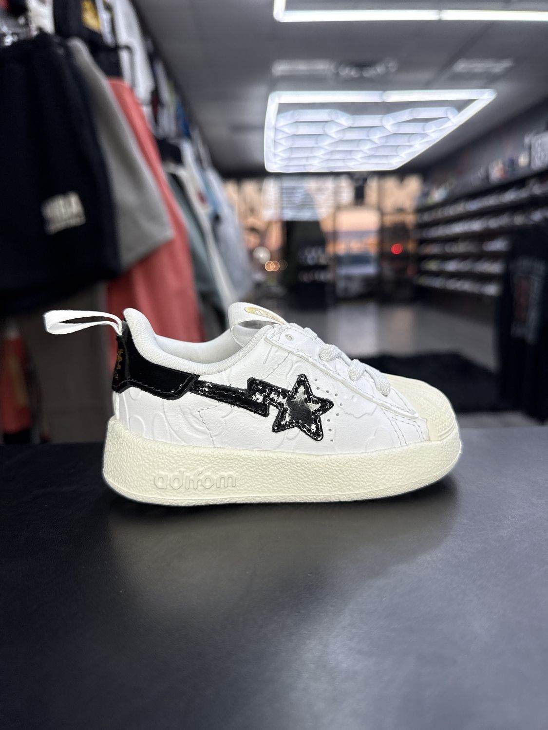 ADIDAS x BAPE SHELLTOE “WHT”  (SZ 5k)  NEW/NO BOX