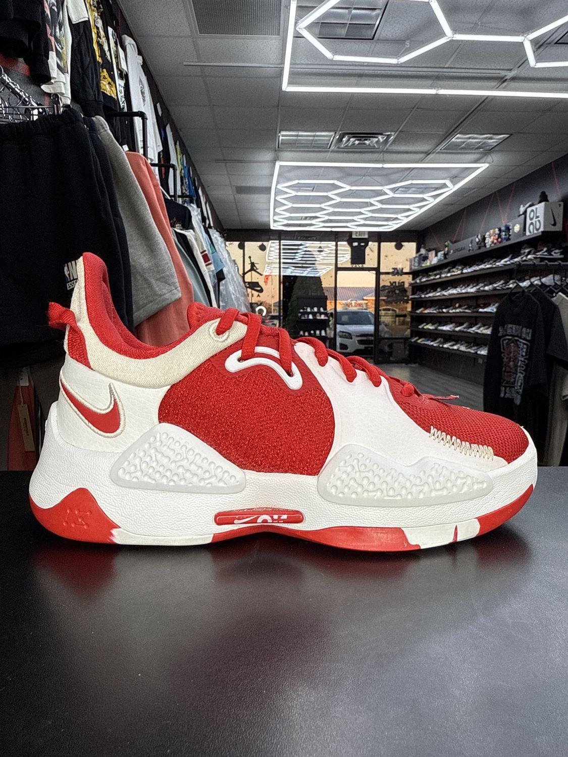 NIKE PG 5 TB “RED / WHT”  (SZ 5M / 6.5W)  USED/NO BOX