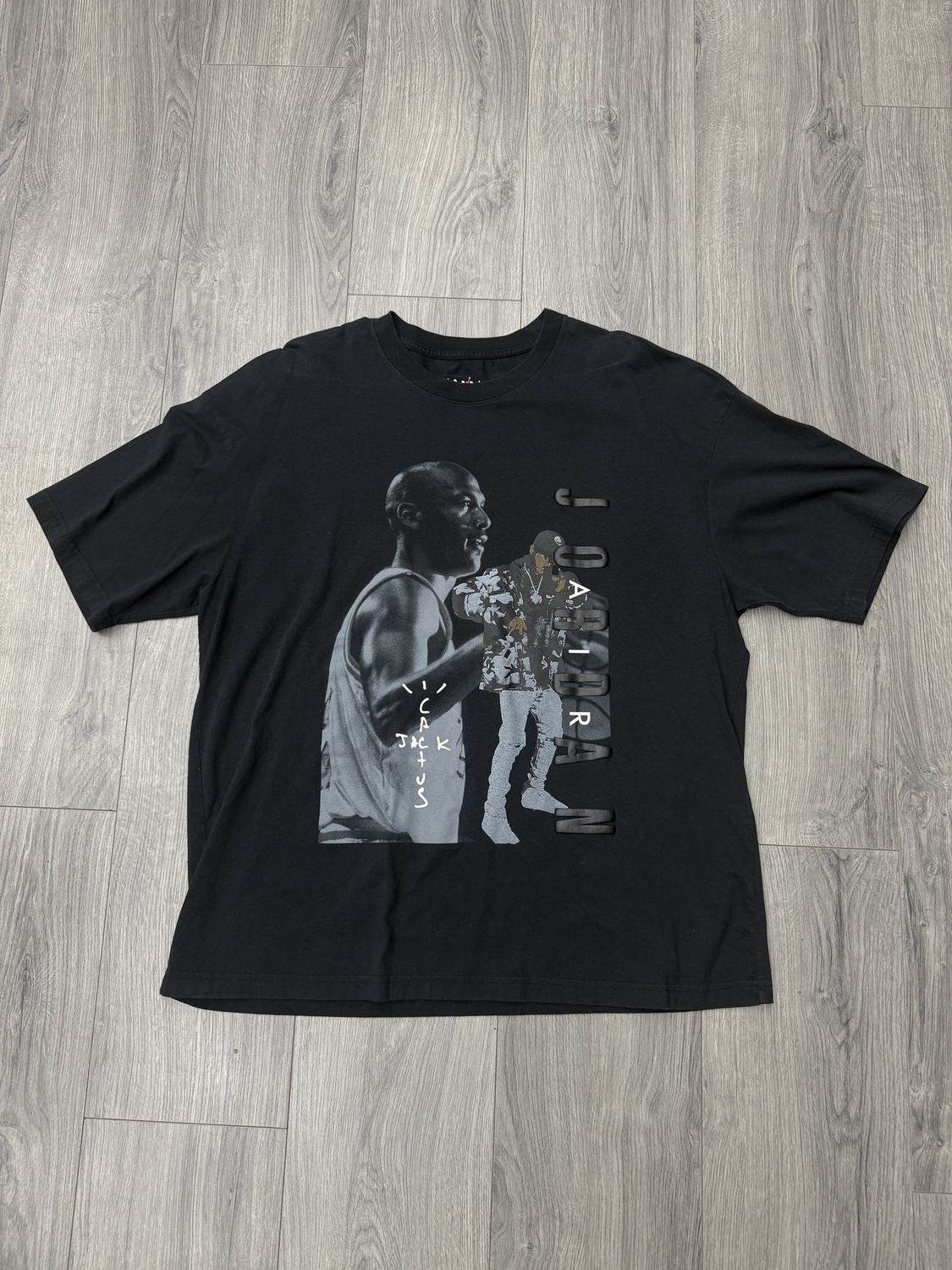 JORDAN x CACTUS JACK TEE “BLK”  (LARGE)  PRE-OWNED